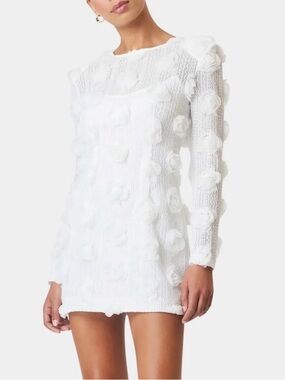 Elliatt | Dresses | Elliatt White 3d Floral Mini Dress | Poshmark